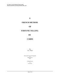 A. E. Waite — A French Method of Fortune Telling by Playing Cards