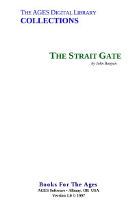 John Bunyan — Bunyan - The Strait Gate