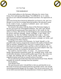 A. E. van Vogt — The Barbarian