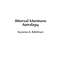 James A. Eshelman — Sidereal Mundane Astrology 17