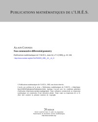 Alain Connes — Non-commutative differential geometry