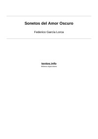 Federico García Lorca — Sonetos del Amor Oscuro