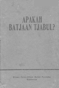 Sutan Takdir Alisjahbana — Apakah Batjaan Tjabul?