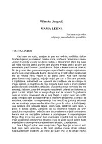 Miljenko Jergovic — Mama Leone