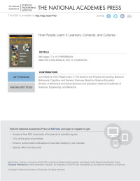National Research Council, John D. Bransford, Ann L. Brown, Rodney R. Cocking — How People Learn II Learners, Contexts, and Cultures