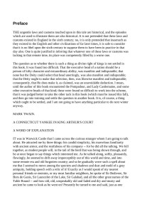 Unknown — A Connecticut Yankee in King Arthur's Court - Preface