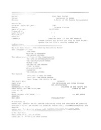  — Alan Dean Foster Humanx 5 Sentenced To Prism