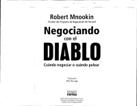 Robert Mnookin — Negociando con el diablo.