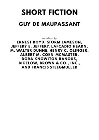 Guy de Maupassant — Short Fiction