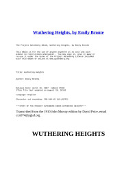 Emily Brontë — Wuthering Heights