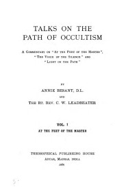 Besant, Annie — Talks on the path of occultism