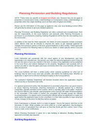 Home — Planning Permission and Building Regulations