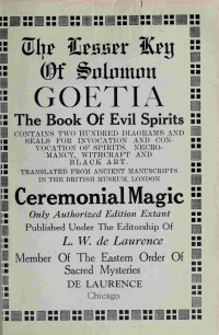 Gutenberg — The lesser Key of Solomon, Goetia, the book of evil spirits