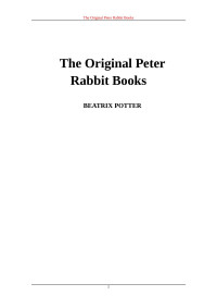 Beatrix Potter — The Original Peter Rabbit Books