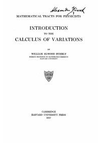 William Elwood Byerly — Introduction to the Calculus of Variations