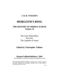 John Ronald Reuel Tolkien — Morgoth's Ring