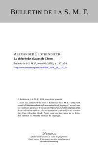 Alexander Grothendieck — La théorie des classes de Chern