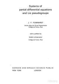 J.F. Pommaret — Systems of PDEs and Lie Pseudogroups