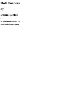 Daniel Defoe — Moll Flanders