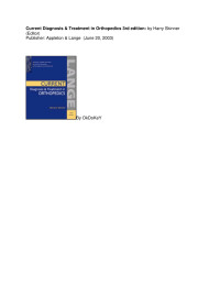 evanb — Current Diagnosis & Treatment in Orthopedics 3rd ed with ima.pdb