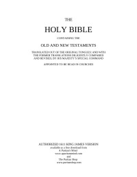 The Word of God — The King James Bible