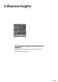 Barbara Kubis-Labiak — The European Savings and Investments  Outlook: Opportunities in the wake of a stock-market decline