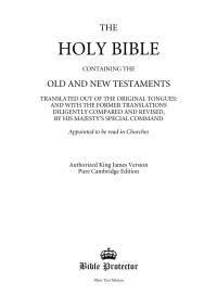 King James Version — The HOLY BIBLE ：Containing The Old And New Testaments
