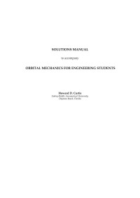 Howard D. Curtis — Orbital Mechanics For Engineering Students - Solutions