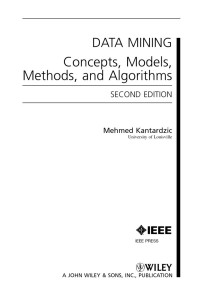 Data Mining: Concepts, Models, Methods, and Algorithms, Second Edition ...