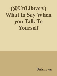 Shad Helmstetter — What to Say When you Talk To Yourself
