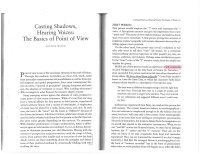 Valerie Miner — Casting Shadows, Hearing Voices: The Basis of Point of View