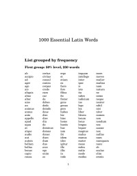 Anne Mahoney — Core Latin Vocabulary