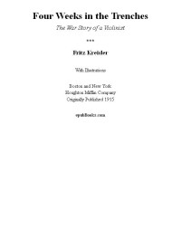 Kreisler, Fritz — Four Weeks in the Trenches