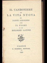 Dante Alighieri — Vita Nuova