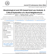 *Dr. OLUWAGBEMIGA PAUL AGBOOLA ,Dr. MOHDHISYAMRASIDI  ,Dr. ISMAIL SAID  , MA. SAMSON OLUTAYO ABOGAN  ,MA. ADEBAMBO STEPHEN ADEJUWON  — Morphological and GIS-based land use Analysis: A Critical Exploration of a Rural Neighborhood