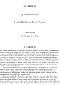 Honoré de Balzac — El Verdugo