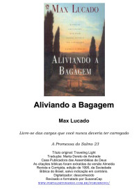 Inacio — Max Lucado - Aliviando a bagagem
