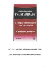 Catherine Ponder — As Leis Dinâmicas da Prosperidade