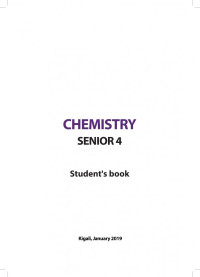 Ruanda Education Board  — Chemistry (Seniors 4, Student book), 2019