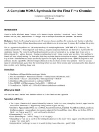 Rob — MDMA Synthesis for the First Time Chemist