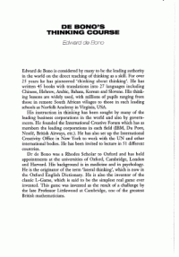 Edward de Bono — Thinking course Edward De Bono