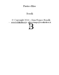 Gianfranco Borelli — Pasta e Riso