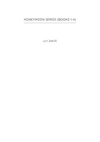 Lily Zante — Honeymoon Series (Books 1-4)