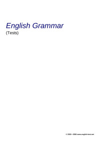 www.english-test.net — English Grammar Test Package