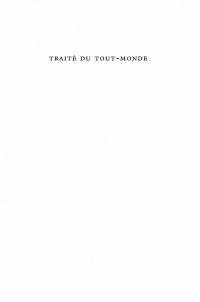 Edouard Glissant [Glissant, Edouard] — Traité du tout-monde
