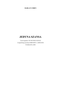 Harlan Coben — Jedyna Szansa