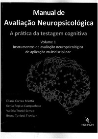 Eliane Correa Miotto [Miotto, Eliane Correa] — Manual de avaliação neuropsicológica (vol 1)