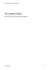 Stephen LaBerge — The Lucidity Institute