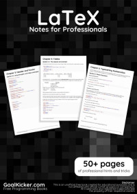 GoalKicker — LaTeX Notes for Professionals