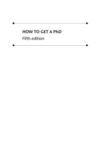 ESTELLE M. PHILLIPS & DEREK S. PUGH — HOW TO GET A PhD: A handbook for students and their supervisors, Fifth Edition